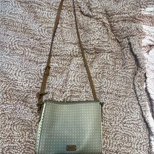 Fossil Gray and Brown Crossbody Bag